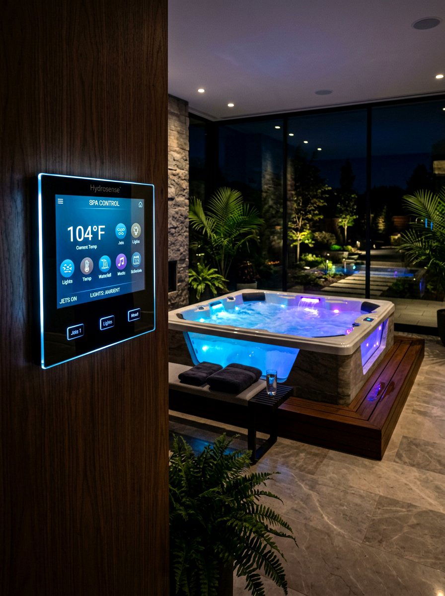 Smart Spa Controls - 30 backyard spa retreat ideas