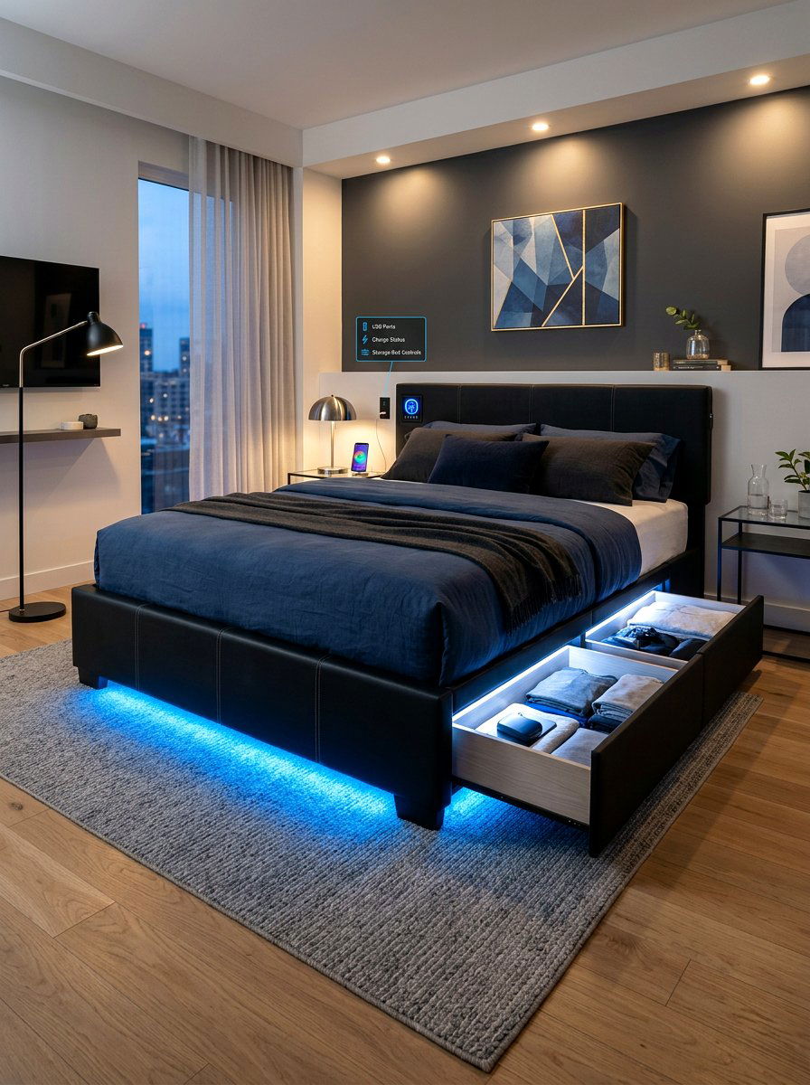 Smart Storage Bed - 30 storage bed apartment ideas