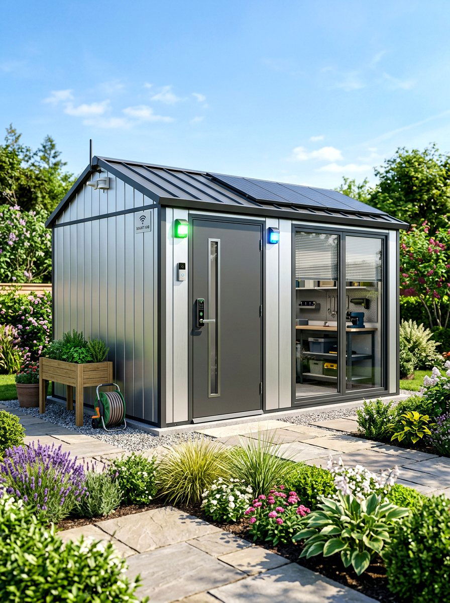 Smart Tech Garden Shed - 30 modern garden shed ideas
