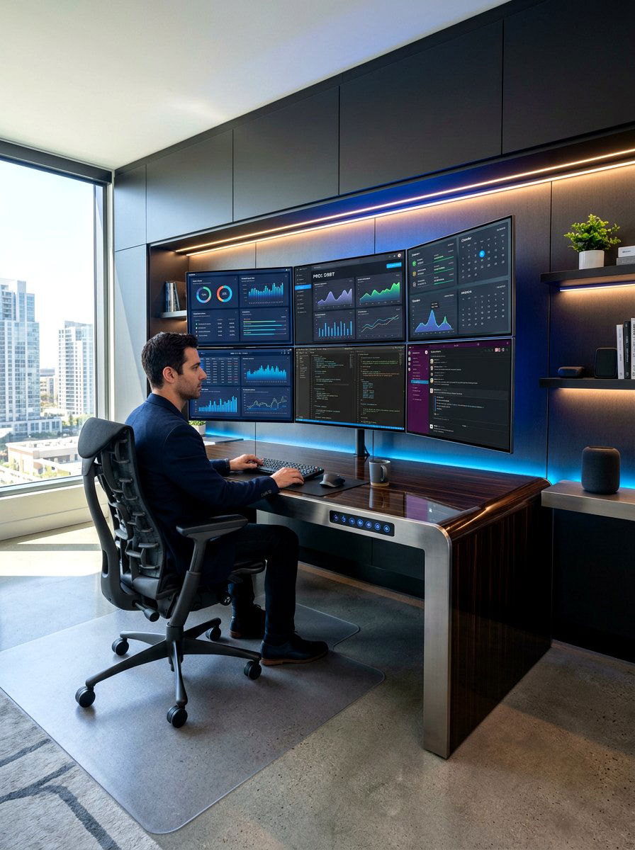 Smart Tech Home Office - 30 executive home office ideas