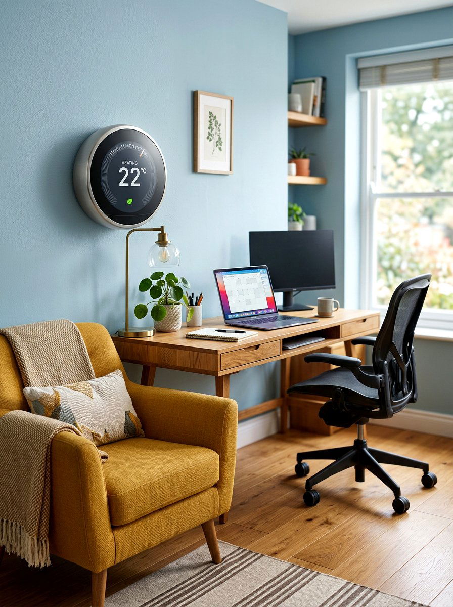 Smart Thermostat For Workspace - 30 energy efficient home office ideas