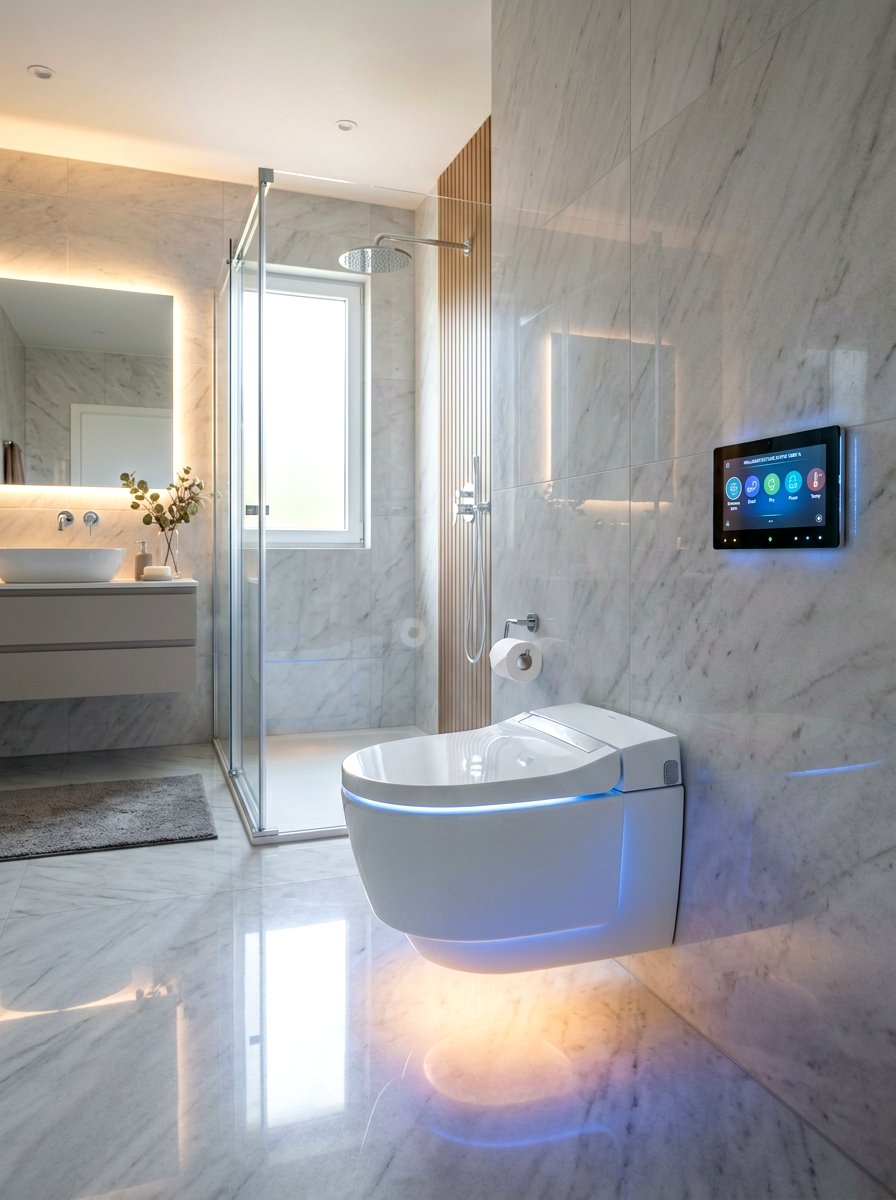 Smart Toilet Wellness Feature - 30 invisible wellness bathroom ideas