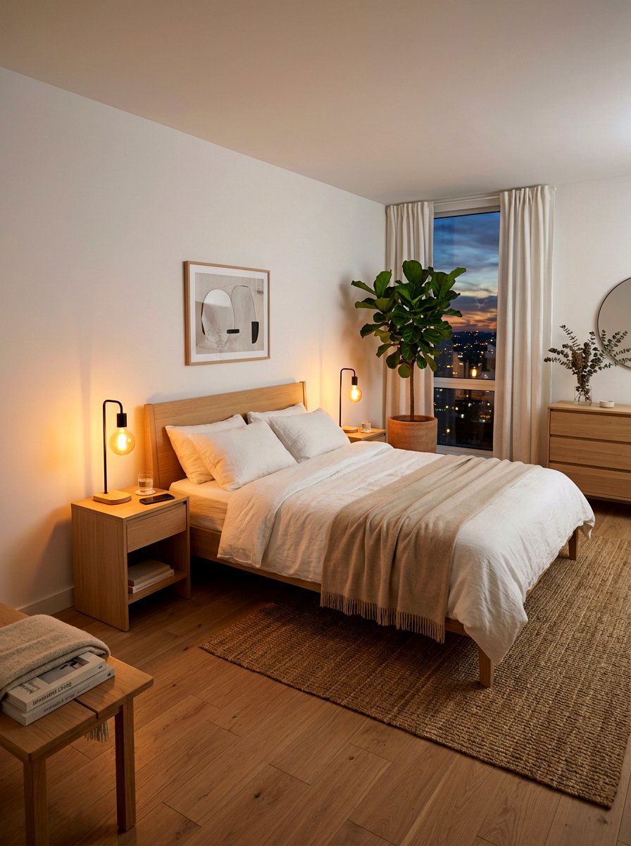 Smart color changing bulb - 30 circadian bedroom lighting ideas