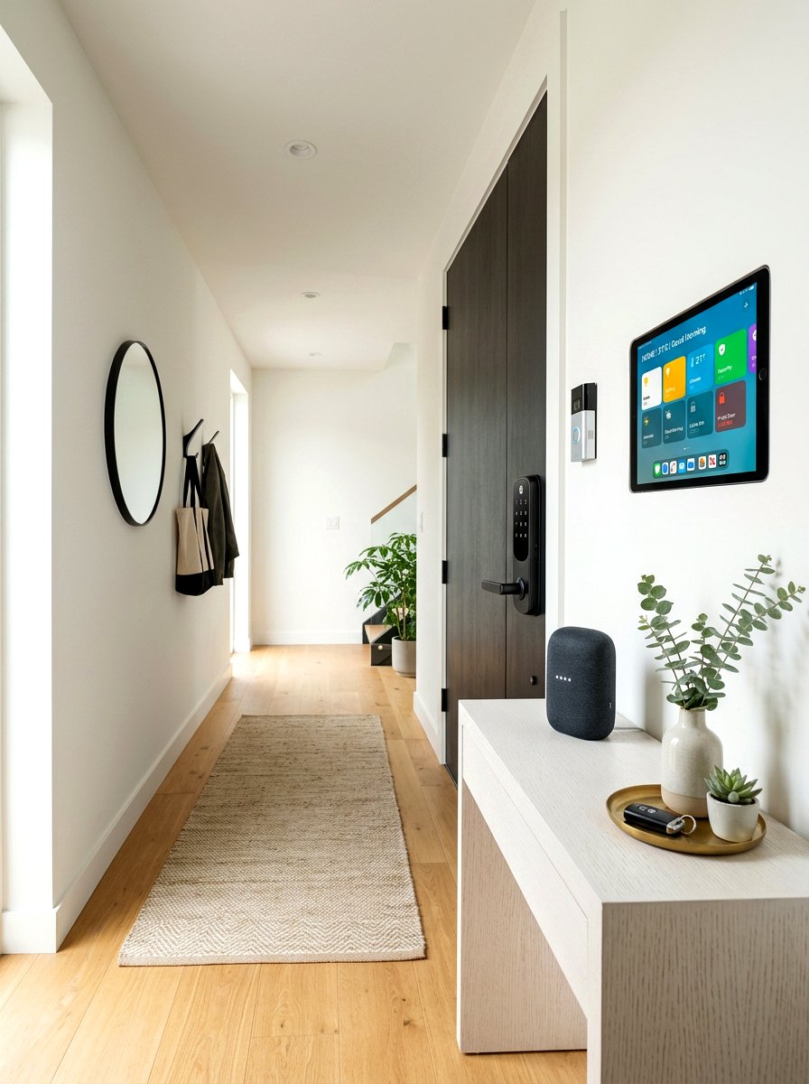 Smart home entryway tech - 30 entryway decor ideas