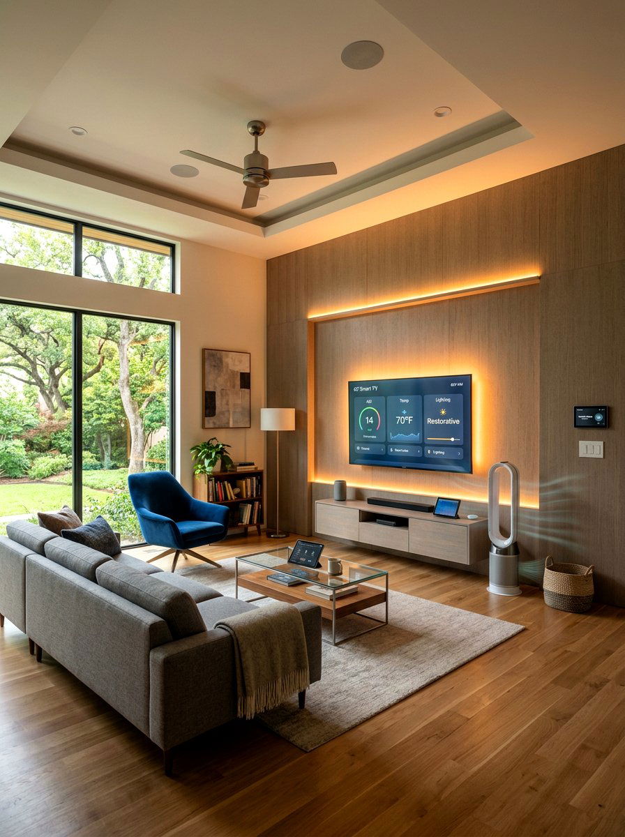 Smart home living room - 30 restorative living room ideas