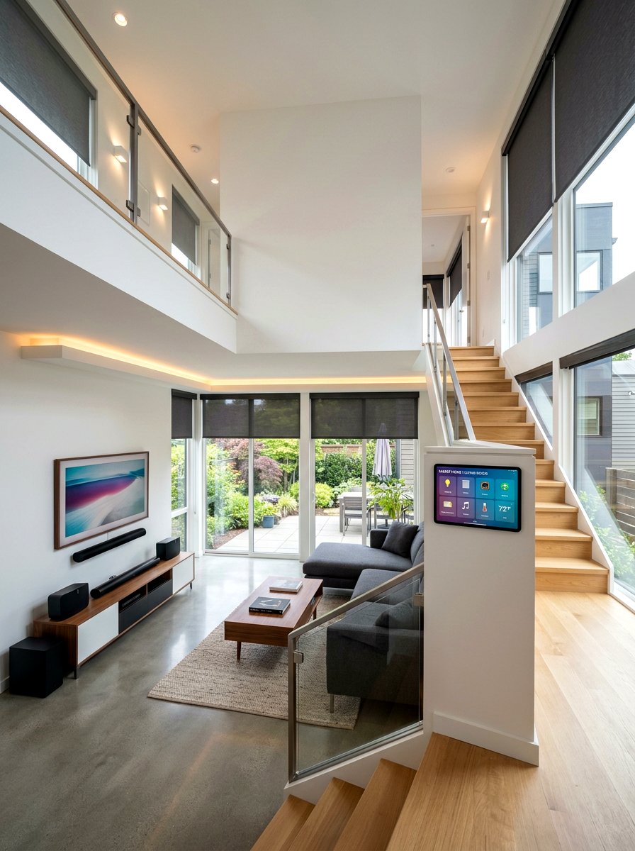 Smart home technology for split levels - 30 split level living room ideas