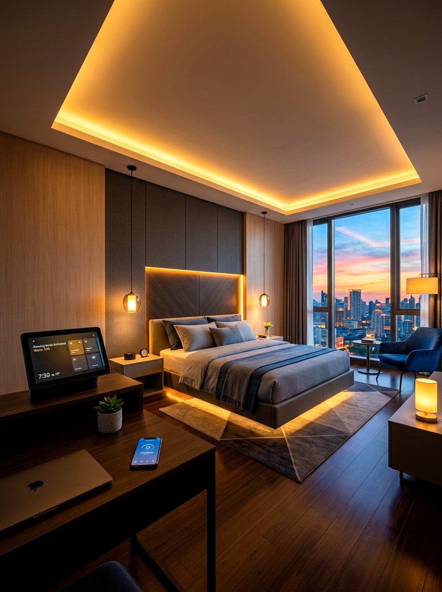 Smart hub lighting system - 30 circadian bedroom lighting ideas