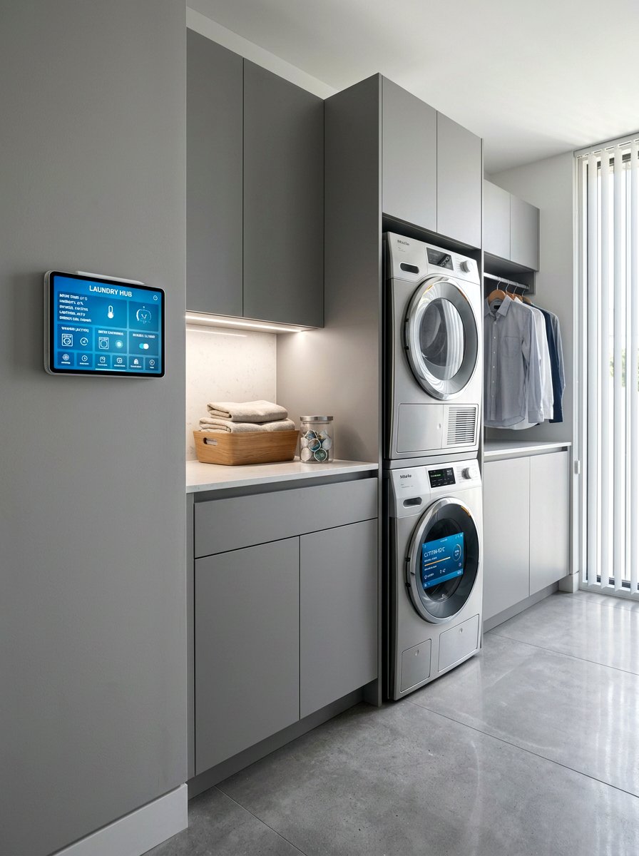 Smart laundry room tech - 30 modern laundry room ideas
