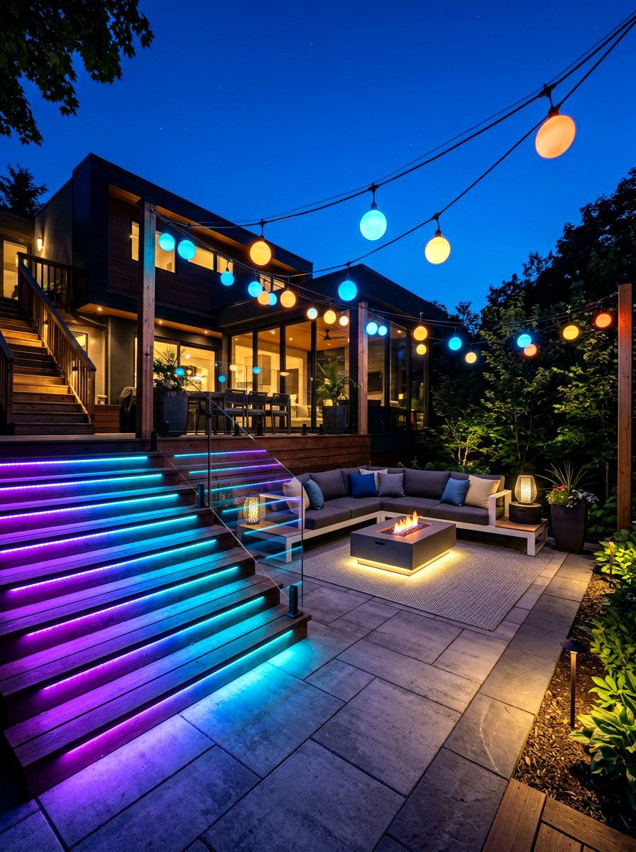 Smart lighting patio - 30 evening patio party ideas