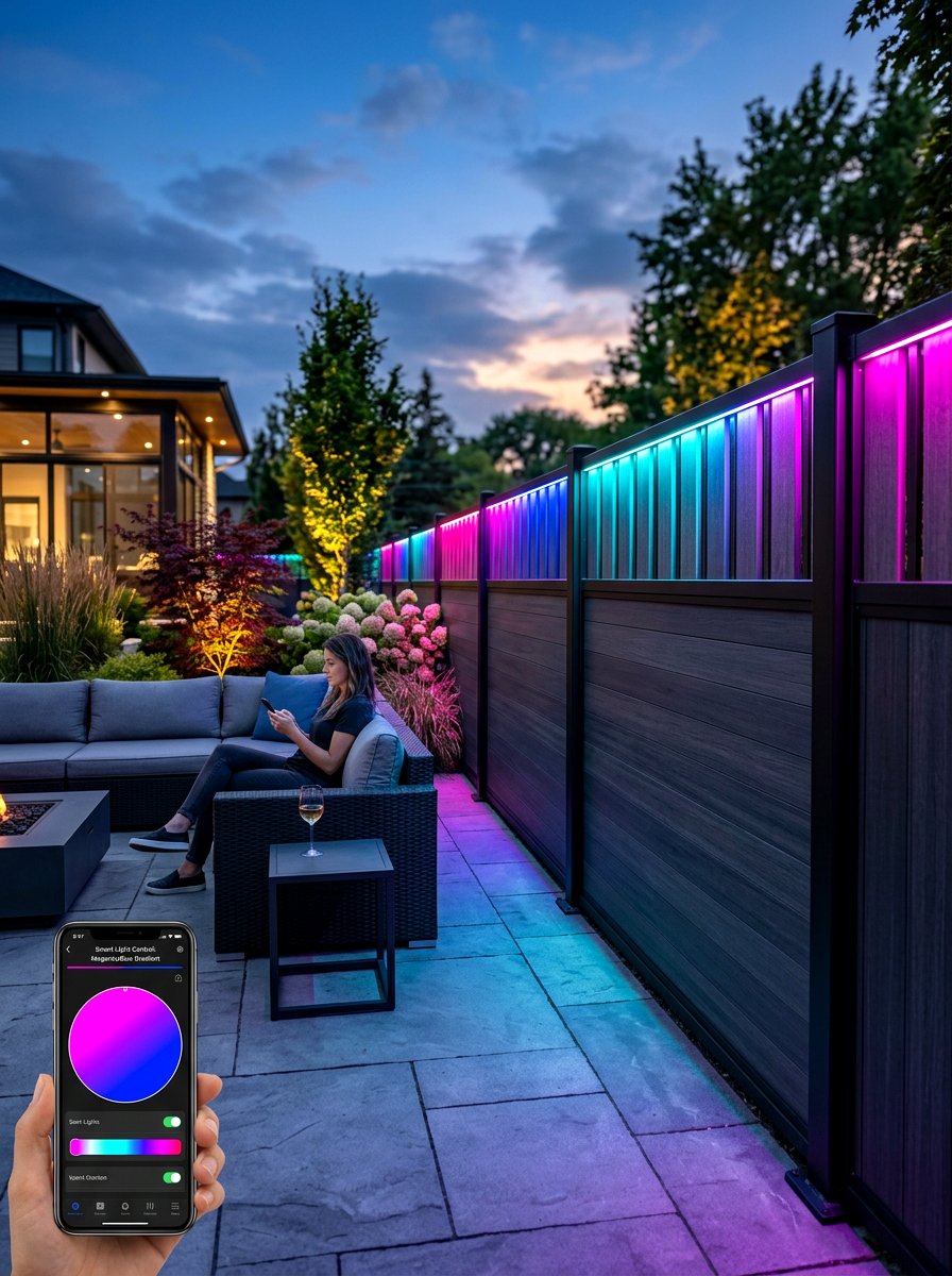 Smart outdoor fence lighting - 30 fence lighting ideas