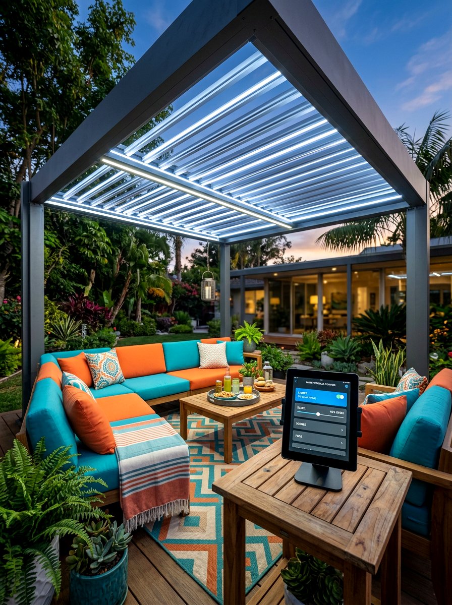 Smart pergola system - 30 pergola lighting ideas