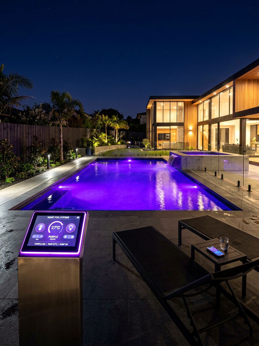 Smart technology pool - 30 modern pool ideas