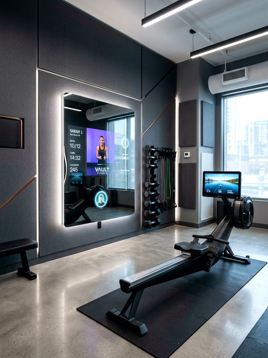 Smart workout mirror - 30 workout room mirror ideas