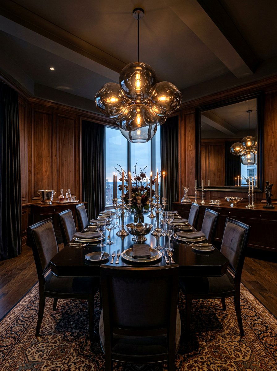 Smoke Glass Dining Table Pendant - 30 oversized pendant lighting ideas