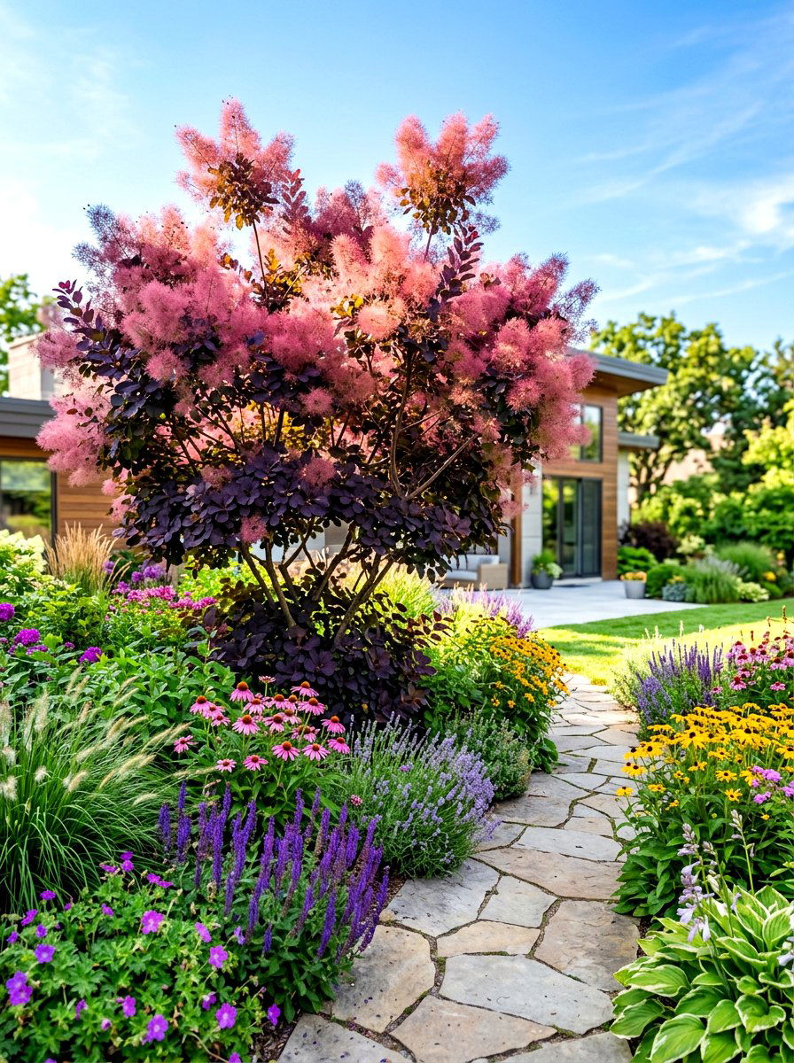 Smoke Tree Texture - 30 ornamental tree landscaping ideas