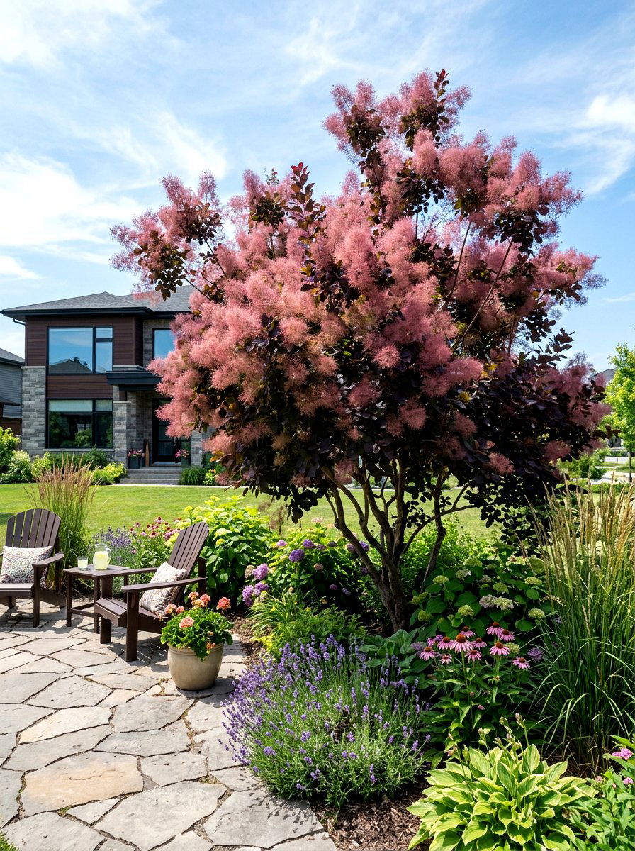 Smoke Tree - 30 front yard tree ideas