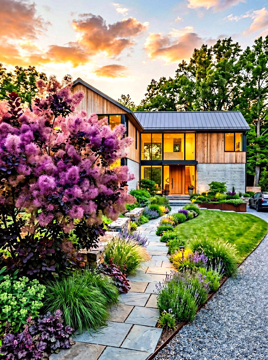 Smokebush - 30 front yard shrub ideas
