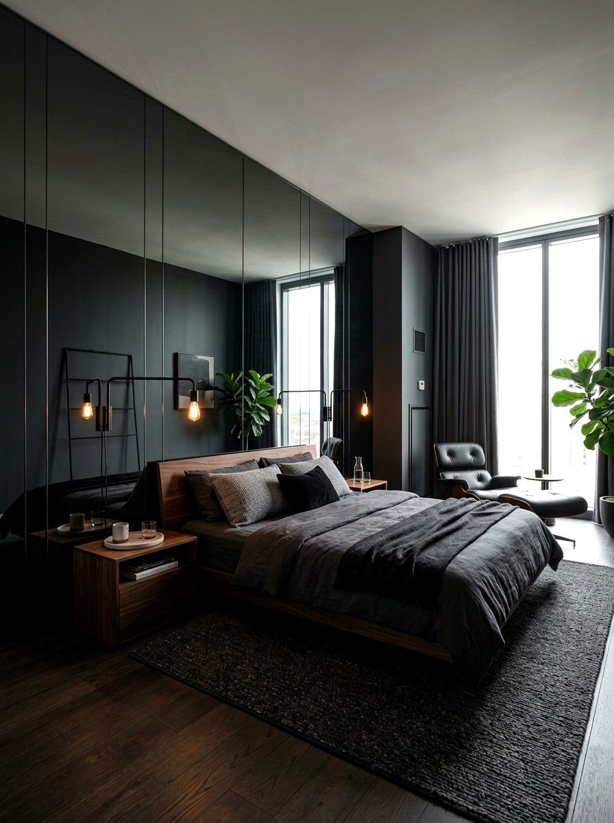 Smoked Glass Mirror Wall - 30 floor to ceiling mirror wall ideas