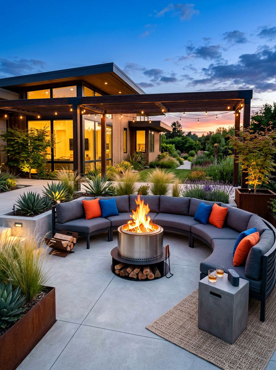 Smokeless Fire Pit Setup - 30 backyard retreat fire pit ideas