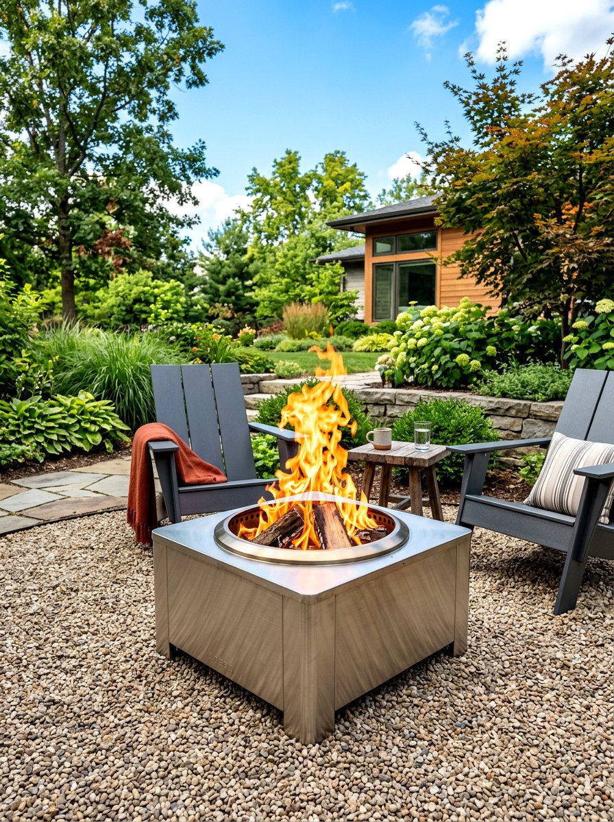 Smokeless Square Fire Pit - 30 square fire pit ideas