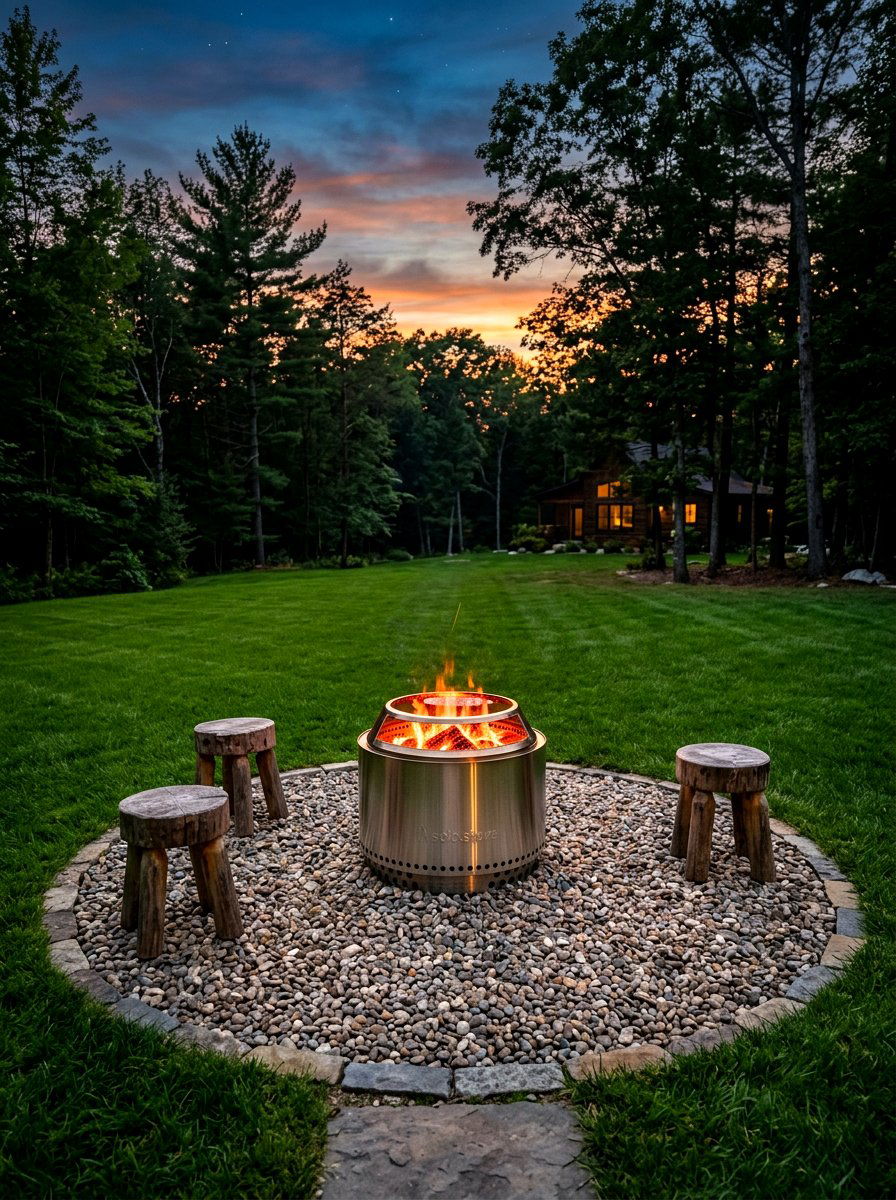 Smokeless Wood Fire Pit - 30 fire pit patio ideas