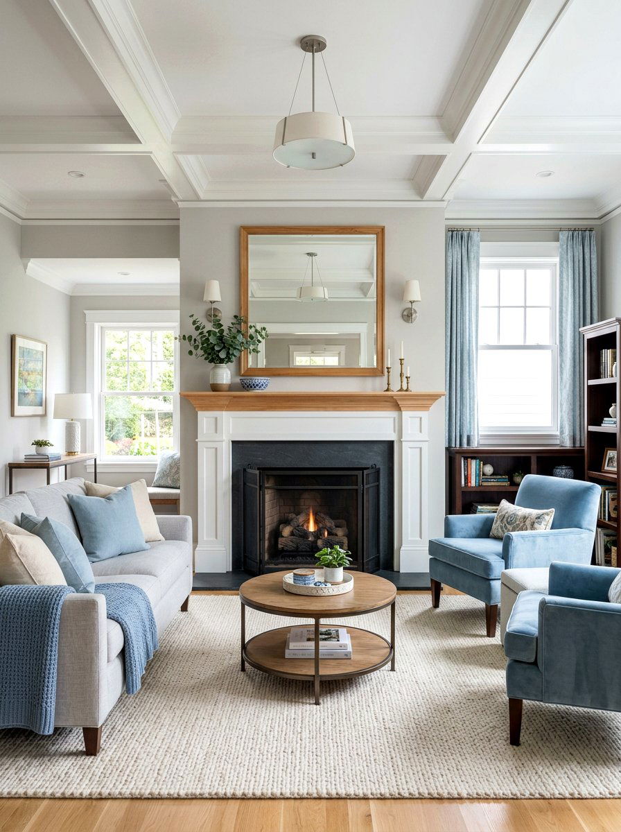 Smooth Maple Mantel - 30 wood mantel beam ideas