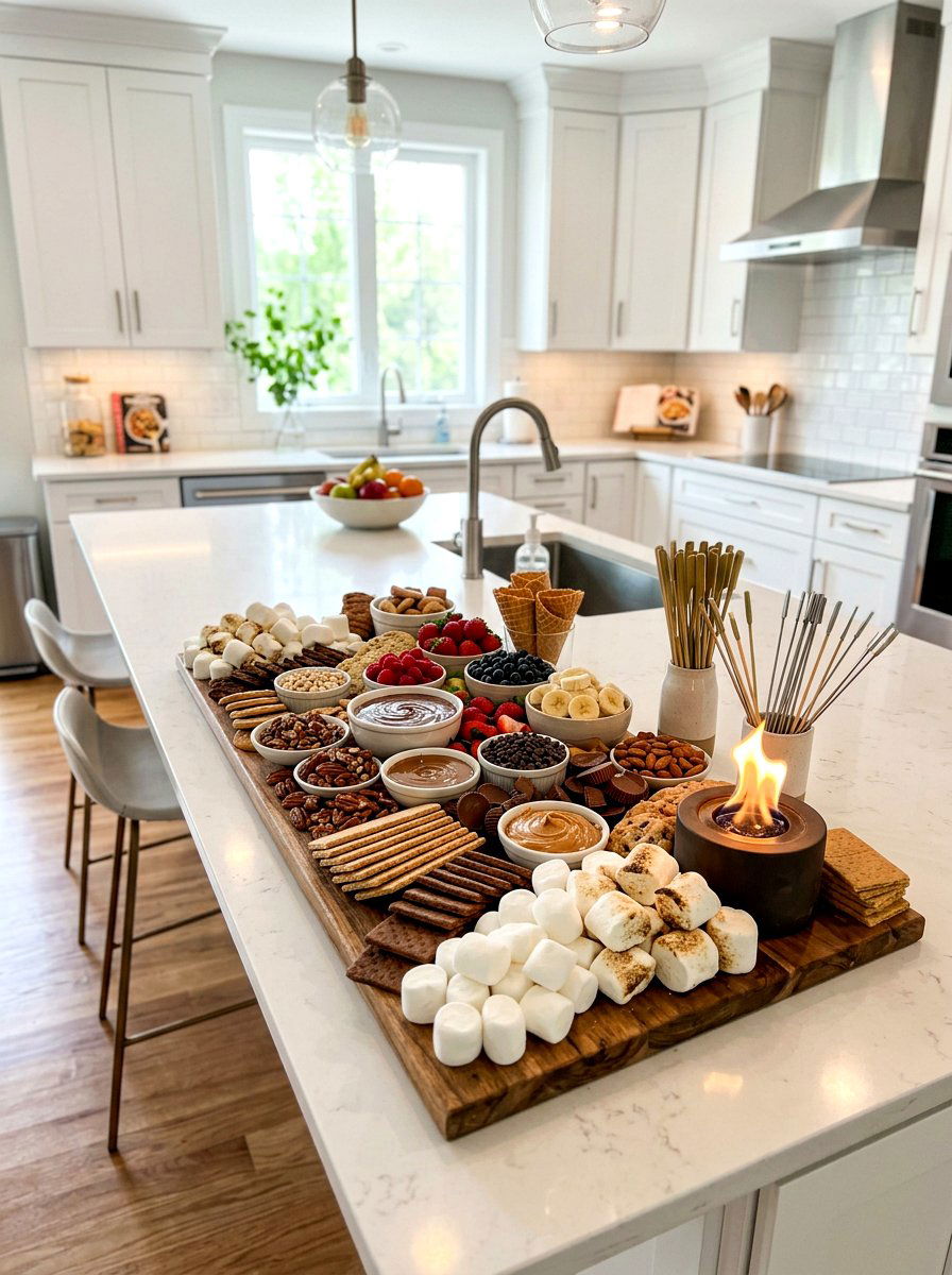 Smores Charcuterie Board - 30 s'mores station ideas