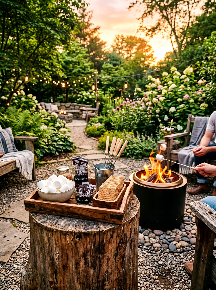 Smores Roasting Station - 30 outdoor movie night ideas