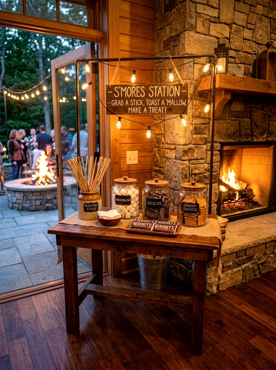 Smores station table - 30 summer hosting home ideas