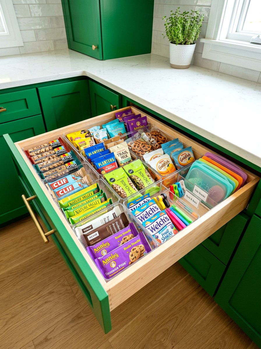 Snack Drawer Divider - 30 kitchen drawer pantry ideas