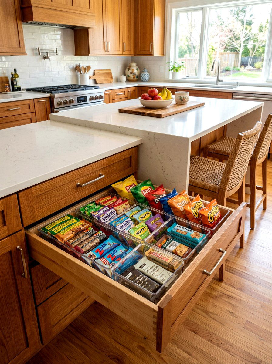 Snack Drawer Organizer - 30 kitchen drawer organization ideas