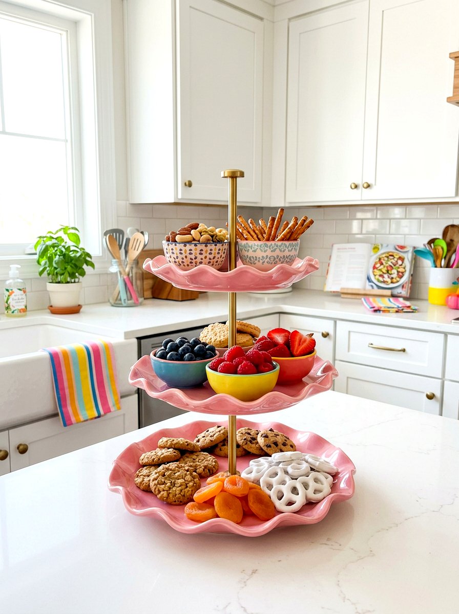 Snack Tray Cake Stand - 30 cake stand kitchen decor ideas