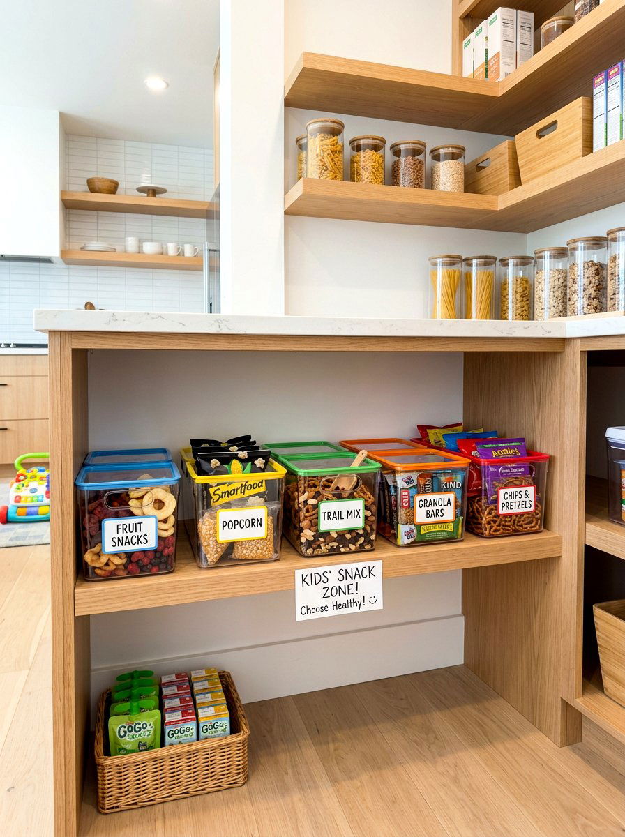 Snack Zone For Kids - 30 pantry reset ideas