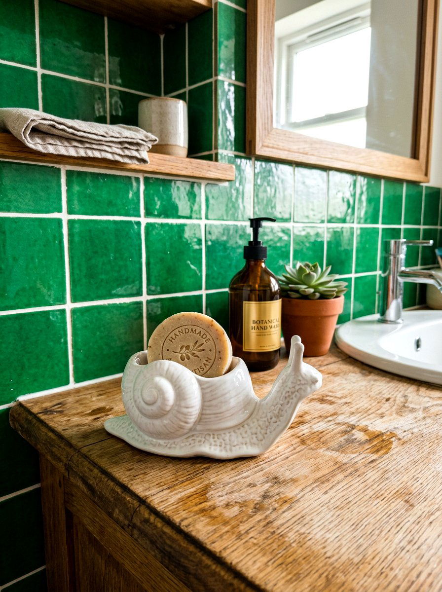 Snail Shell Soap Dish - 30 fairycore bathroom ideas