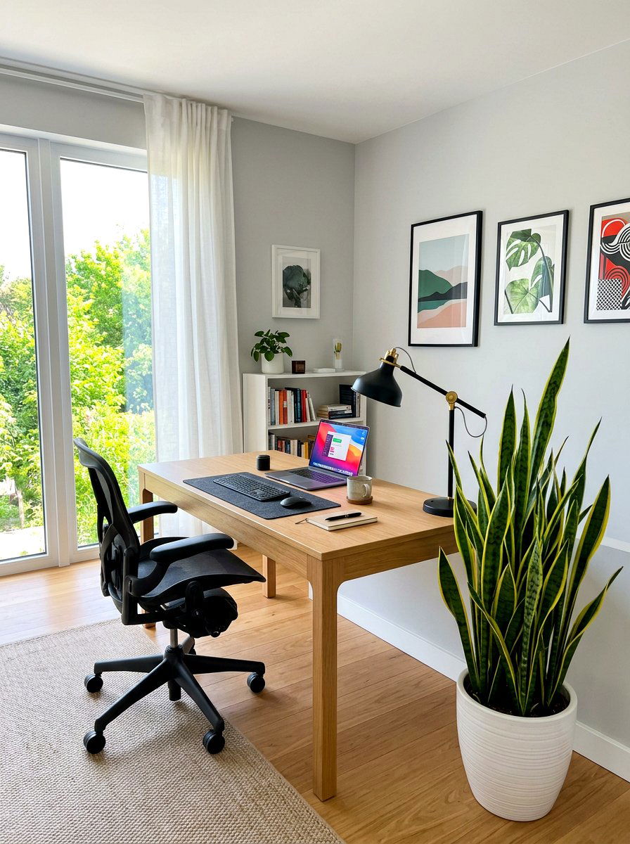 Snake Plant For Low Light - 30 home office plant ideas