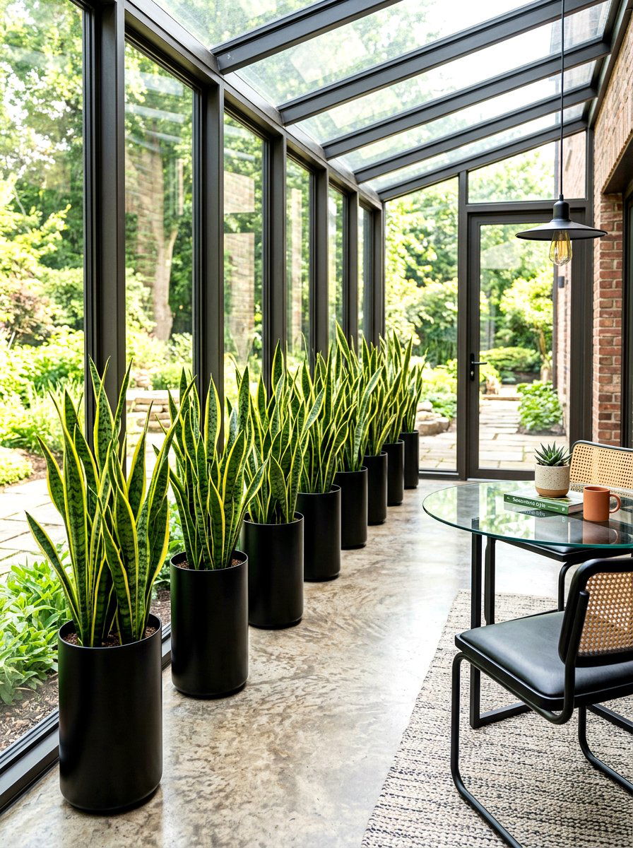 Snake Plant Sunroom - 30 sunroom plant ideas