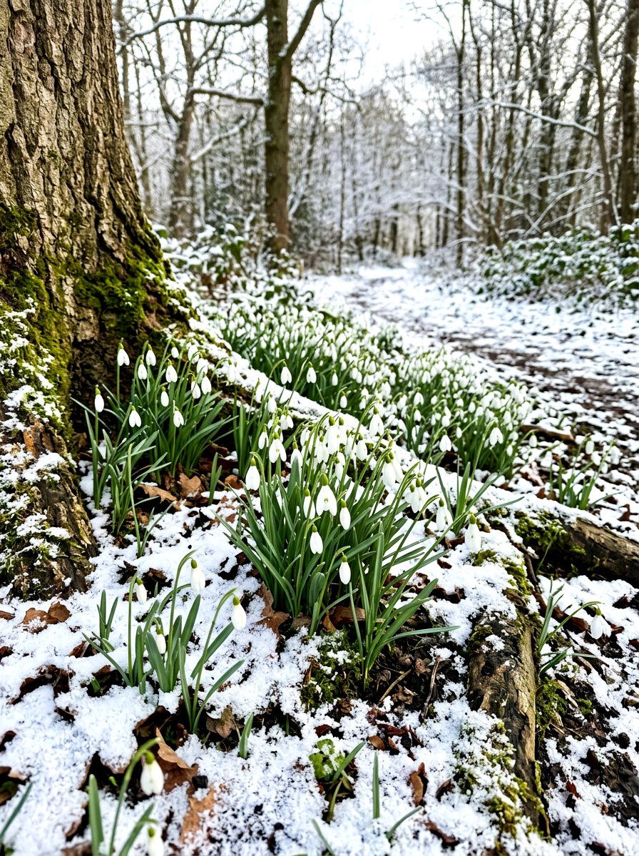 Snowdrop Bulb Planting - 30 winter garden ideas