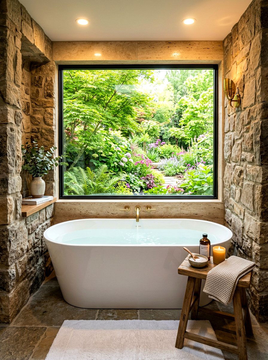 Soaking Tub Nook - 30 timeless bathroom ideas