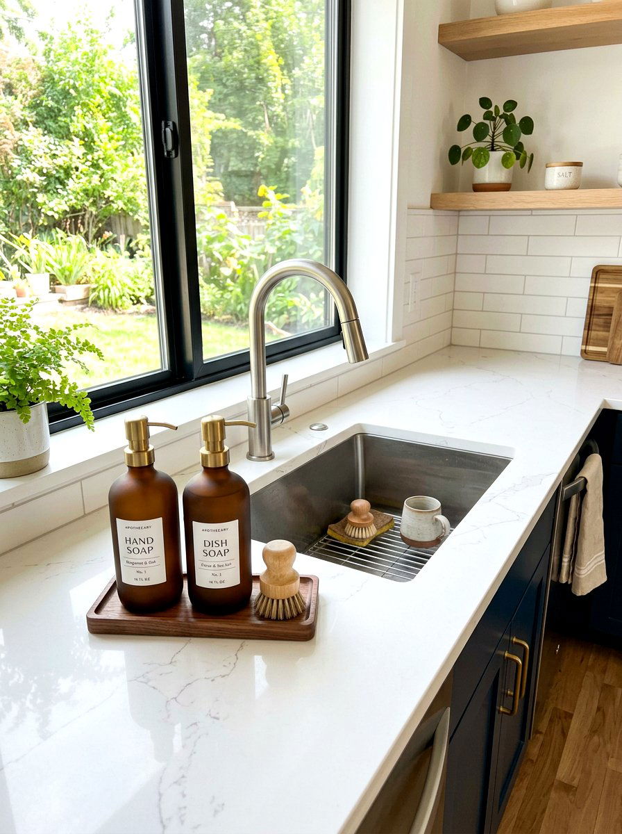Soap Dispenser Set - 30 kitchen counter decor ideas