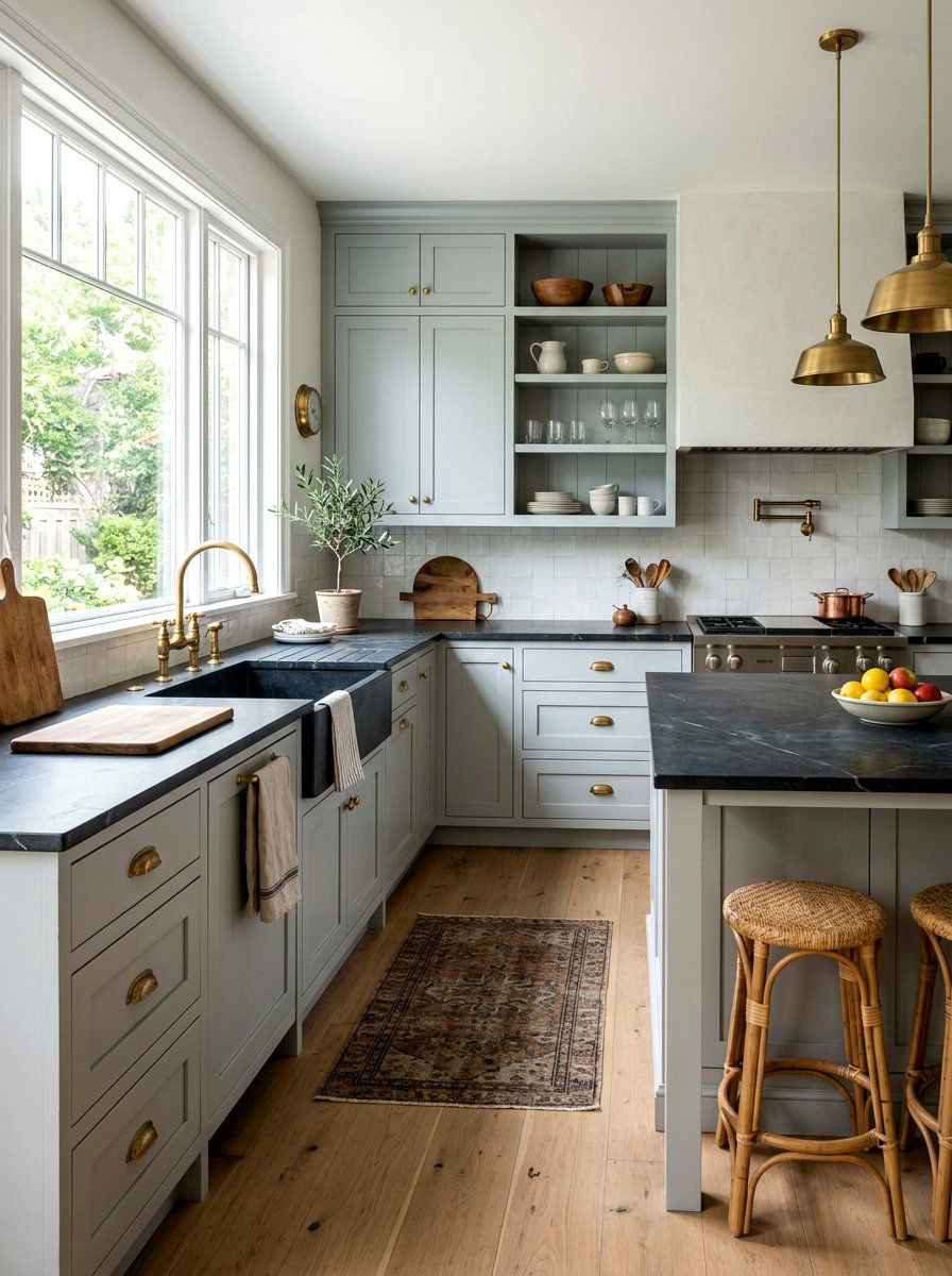 Soapstone Countertops Brass Hardware - 30 unlacquered brass kitchen ideas