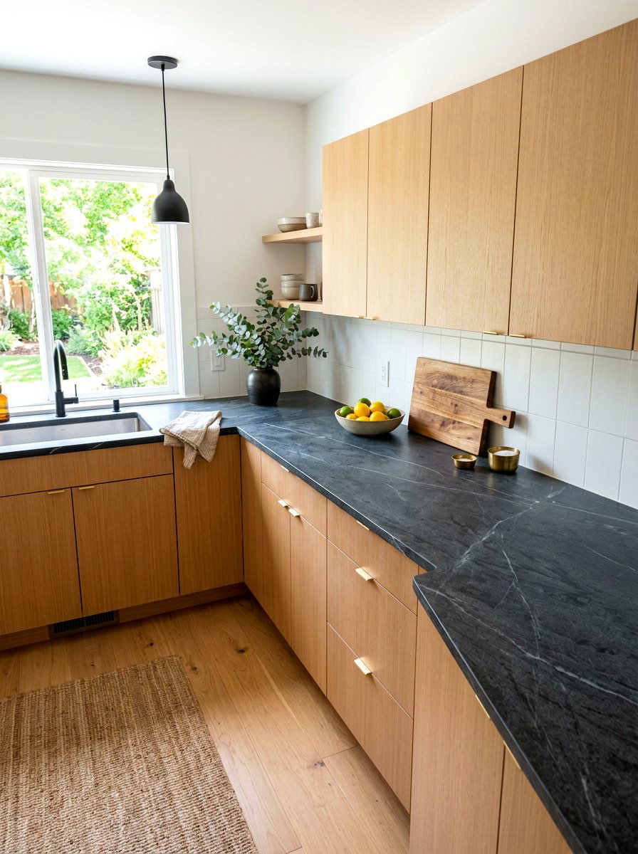 Soapstone Kitchen Countertop Surface - 30 organic modern kitchen ideas
