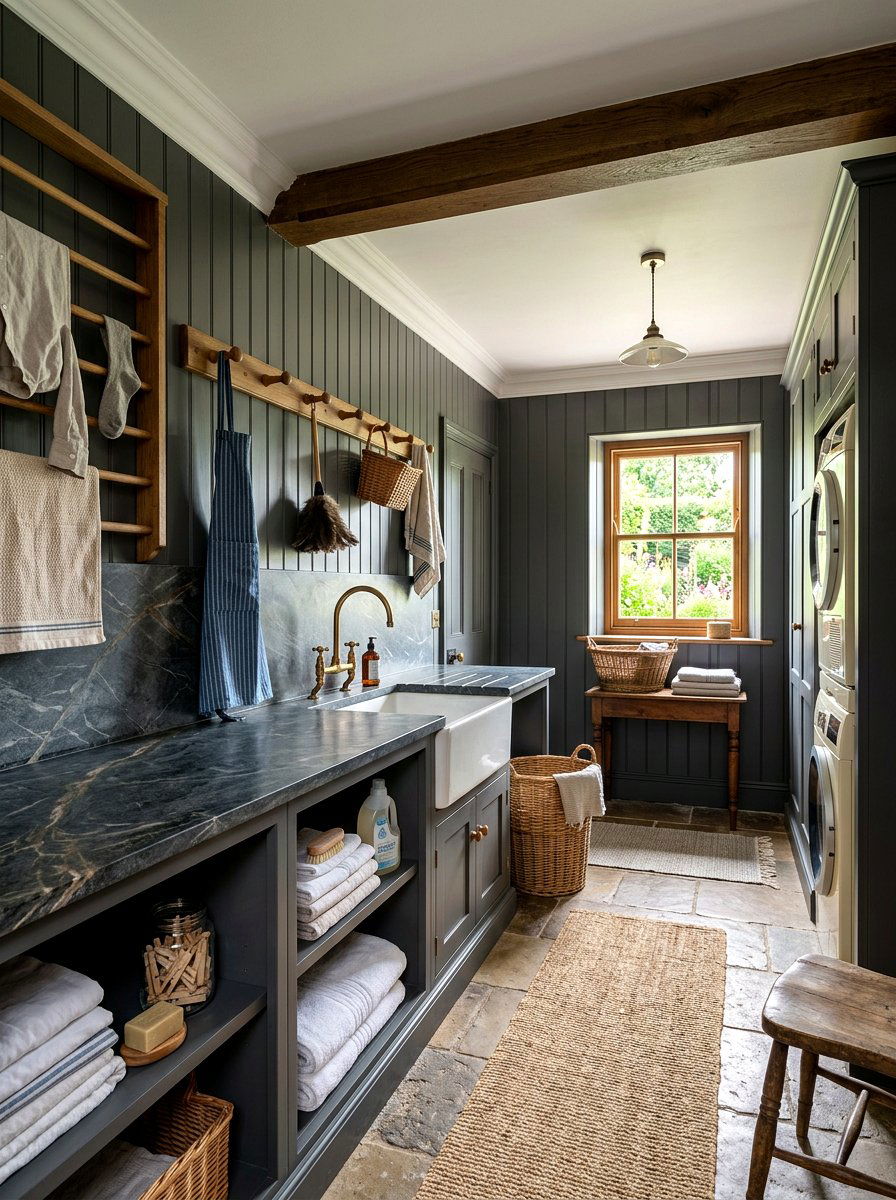 Soapstone Laundry Counter - 30 laundry room countertop ideas