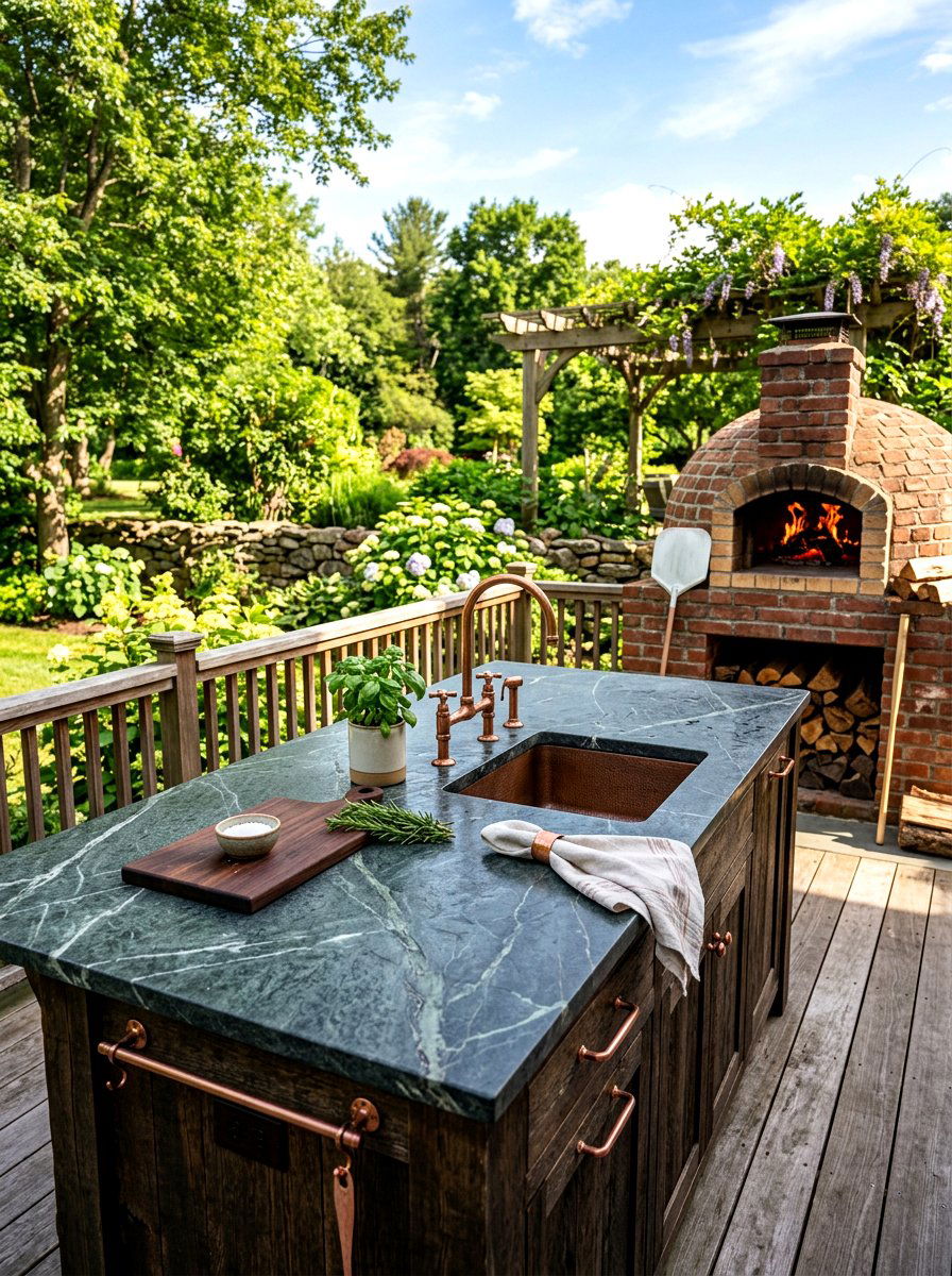 Soapstone Outdoor Countertop - 30 outdoor countertop ideas