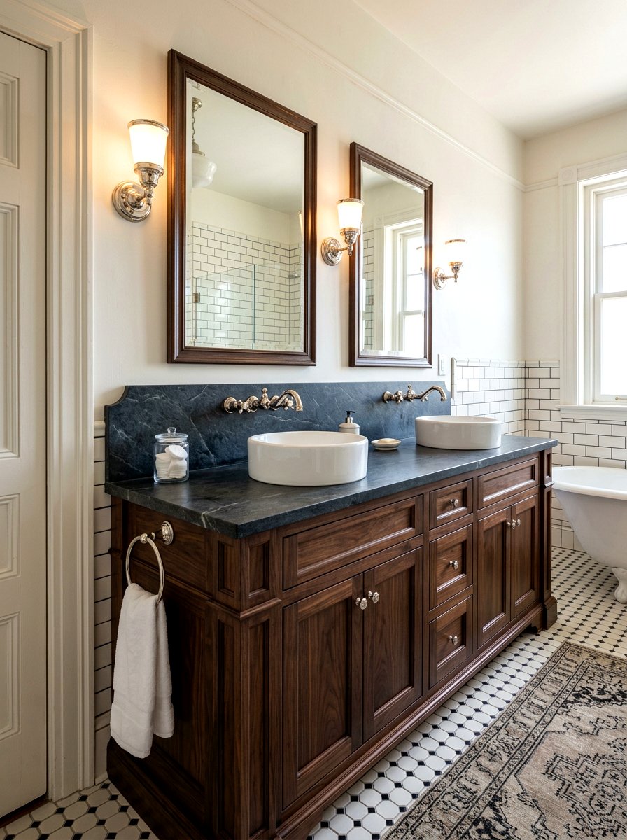 Soapstone bathroom vanity - 30 stone inspired bathroom ideas