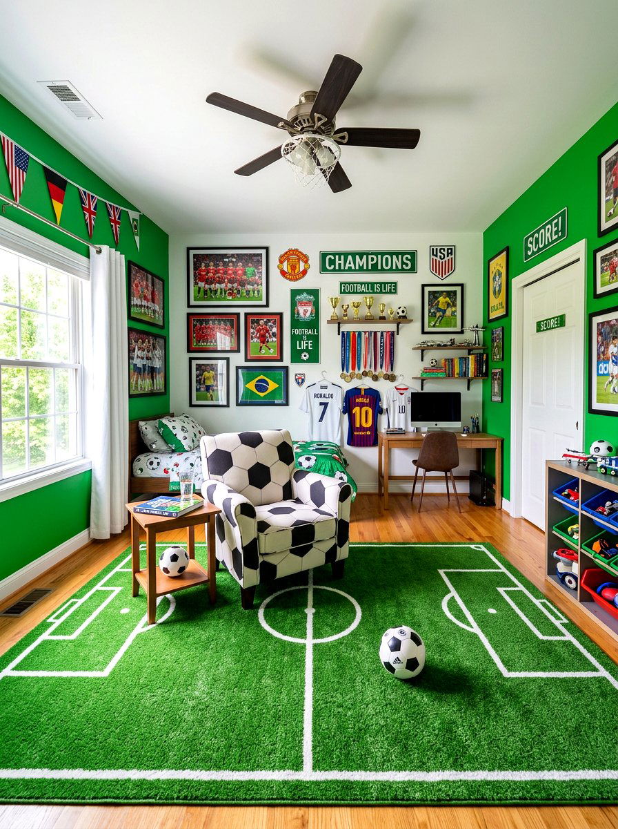 Soccer Theme Room - 30 tween boy bedroom ideas