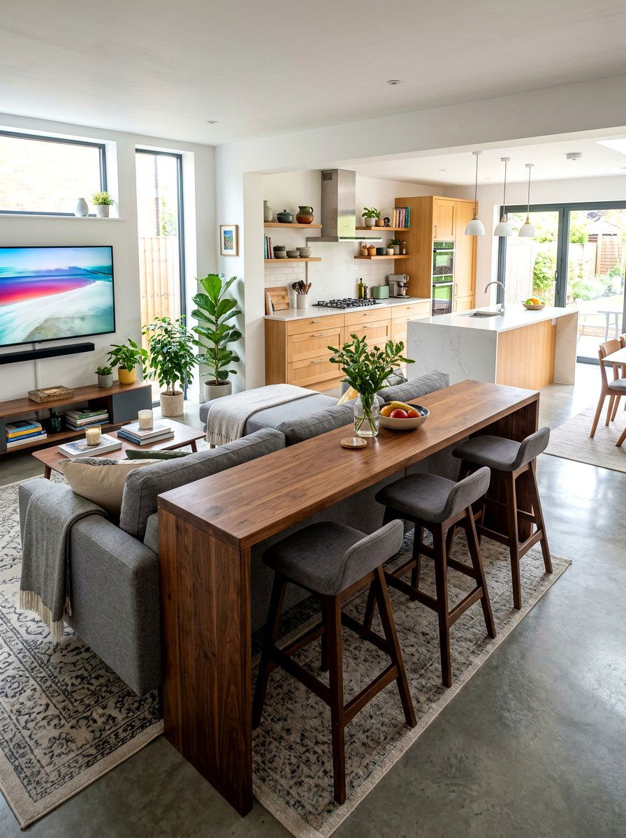 Sofa Back Breakfast Bar - 30 breakfast bar ideas