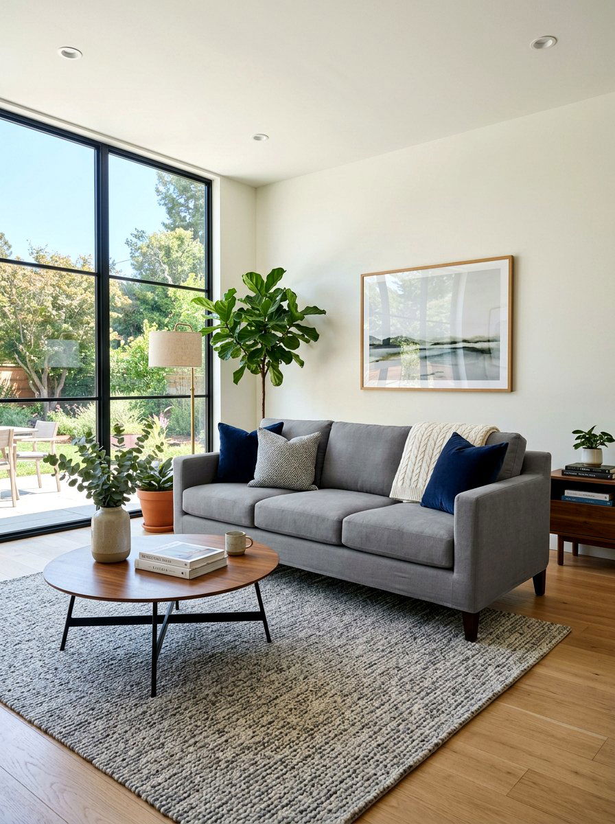 Sofa slipcover - 30 renter friendly decor ideas