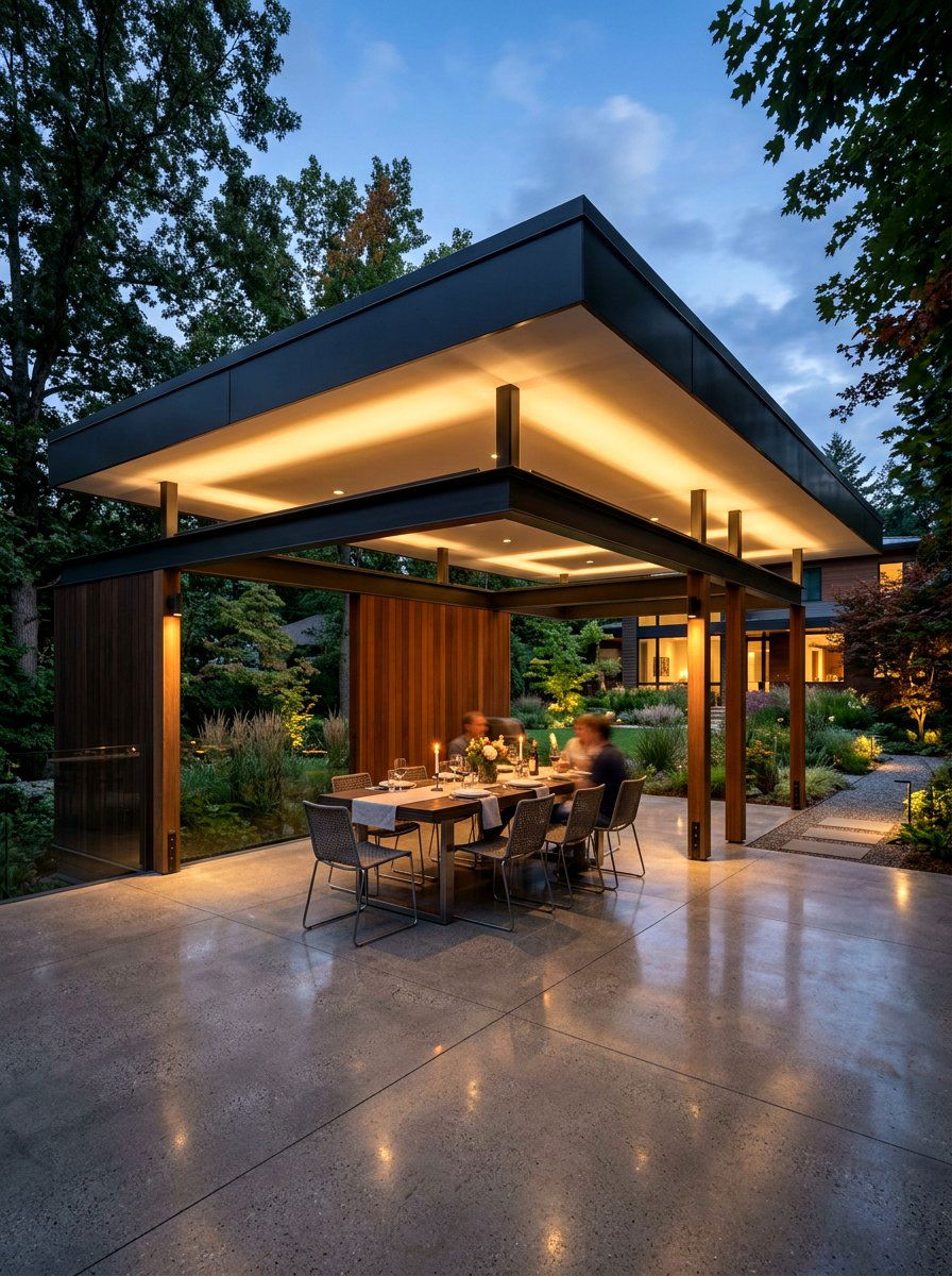 Soffit Lighting - 30 pavilion lighting ideas