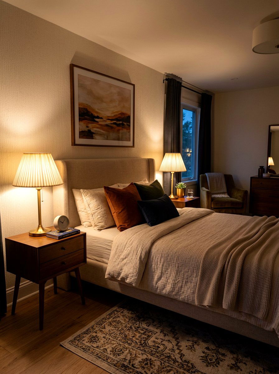 Soft Bedside Lighting - 30 English country bedroom decor ideas