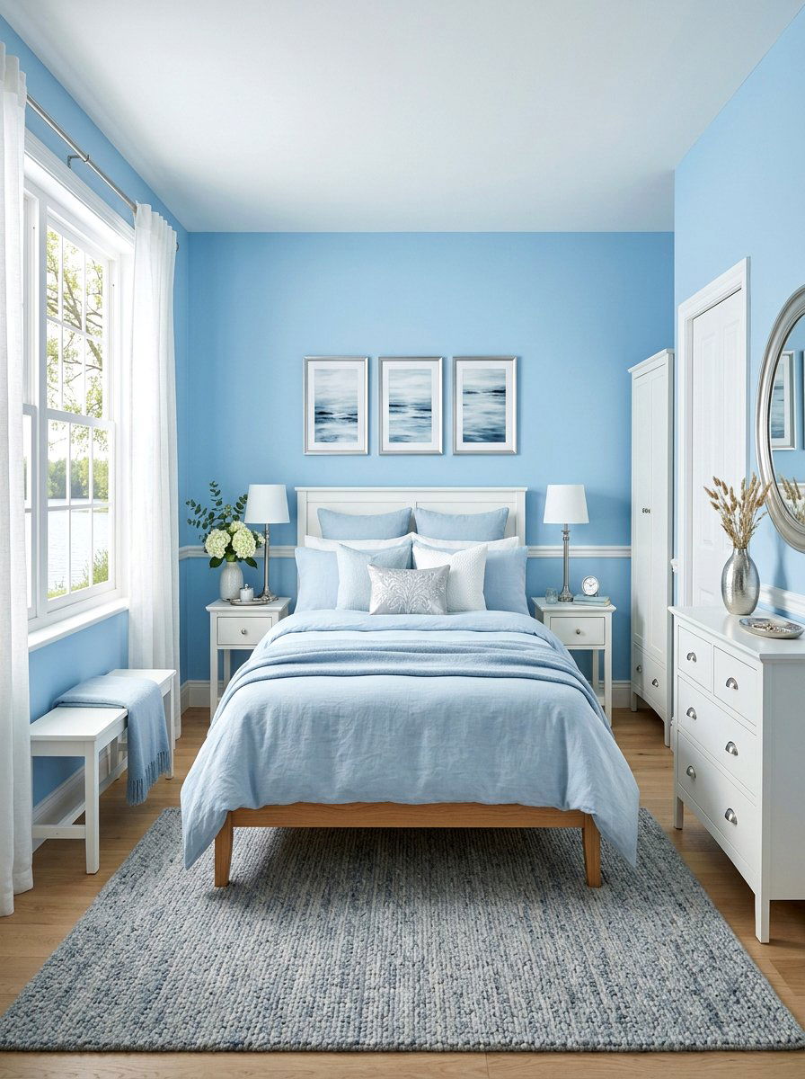 Soft Blue Bedroom - 30 spa bedroom retreat ideas